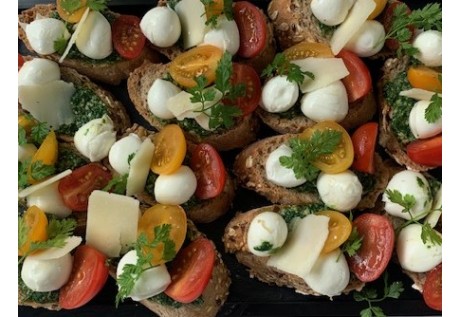 Bruschetta d'aubergine et tomate confite - 20 pcs